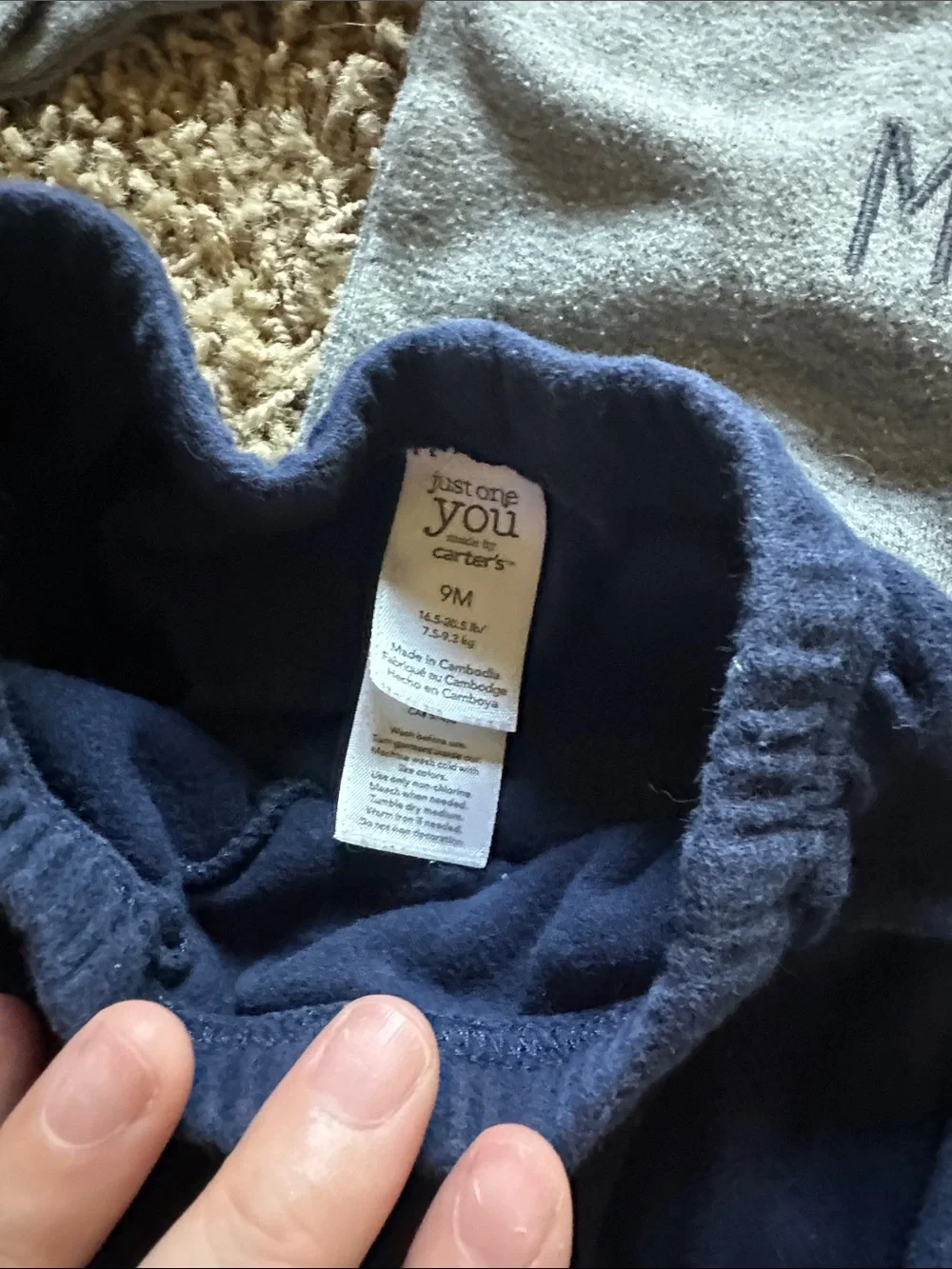 Carter's Navy, Gray & Green Kids Sweatpants & Joggers Set